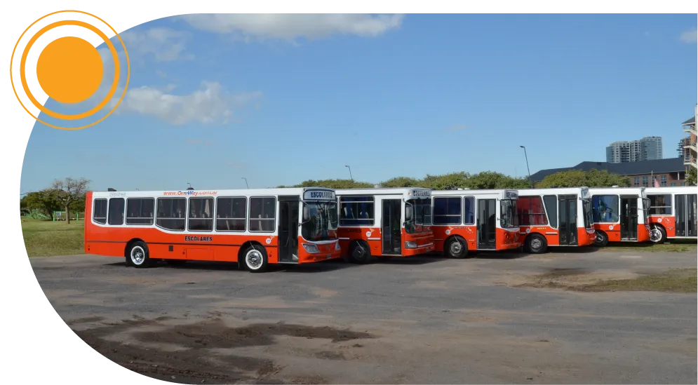 Flota de transporte escolar gestionada con Bastión